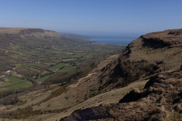 Glenariff Glen, Glacial carving, Causeway coast and Glens coastal route, County Antrim, Northern Ireland