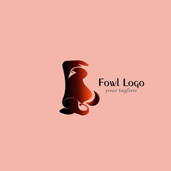 Unique duck logo template & minimalist color