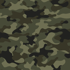 Fototapeta premium Vector camouflage pattern, army texture vector seamless background.