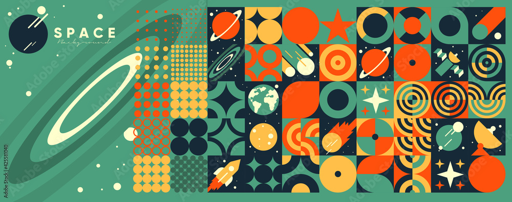 Canvas Prints space. cosmos. vector illustrations. abstract backgrounds, patterns on the theme of space. minimalis