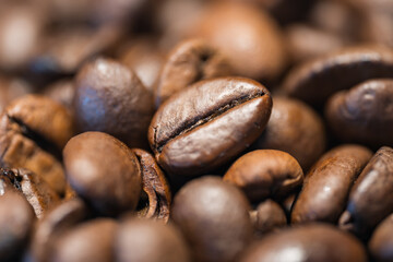 close up of coffee beans