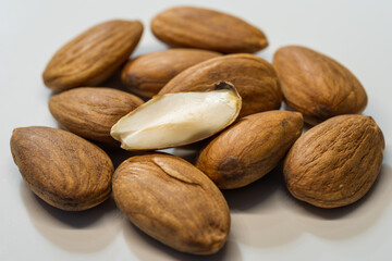 close up of almonds