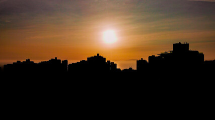 Fototapeta premium sunset over the city