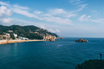 landscape of beaches and coves of the spanish costa brava