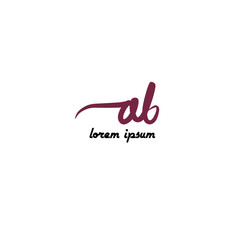 Obraz premium Initial ab beauty monogram and elegant logo design