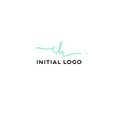 Initial ch beauty monogram and elegant logo design