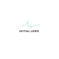 Obraz premium Initial hj beauty monogram and elegant logo design