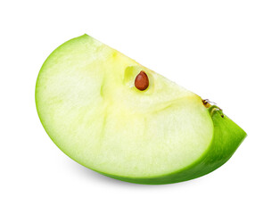 Green apple isolated on white with clipping path