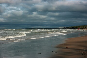 storm on the beach
