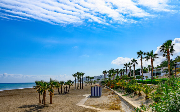 Mojacar Beach , Mojacar, Almeria, Andalusia, Spain