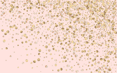 Yellow Sequin Vector Pink Background. Isolated