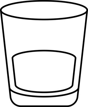 recommend clip art: Brandy glass logo. Black linear glass. Vector icon. Bramdy glass on a white background. 