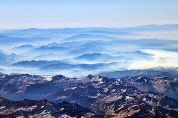 Fototapeta na wymiar Luftaufnahmen der Sierra Nevada