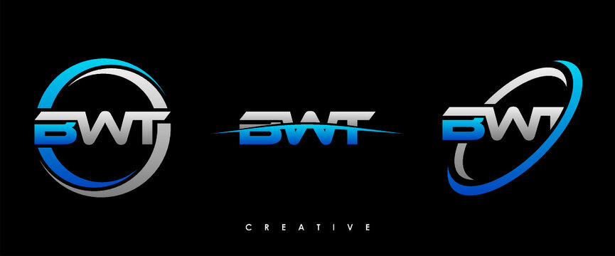 BWT Letter Initial Logo Design Template Vector Illustration