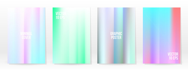 Holographic Poster Set Iridescent Technology Cover