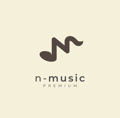Obraz premium Initial letter N Note Logo, simple,professional and unique, Flat design logo template,vector illustrations