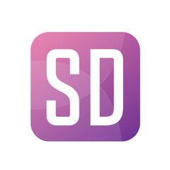 SD Letter Logo Design With Simple style