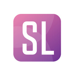 SL Letter Logo Design With Simple style