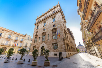 Fototapeta premium Valencia, Spain. Regional Government building 14th Century Gothic Style.