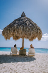  Cas Abou Beach on the caribbean island of Curacao, Playa Cas Abou in Curacao Caribbean tropical...