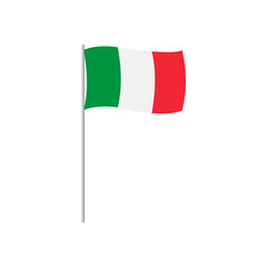 This Italian flag isolated on a white background.