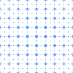 Abstract Seamless Pattern Blue Doodle Geometric Figures Background Vector