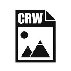 CRW File Icon, Flat Design Style