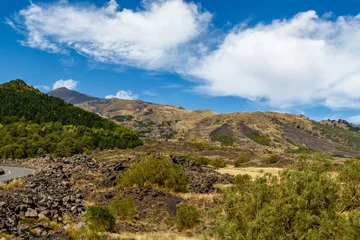 Foto op Canvas View at Mount Etna (volcano) in Summer time, Sicily. Italy, Europe © jeeweevh