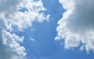 Obraz premium Blue sky with a cloud.