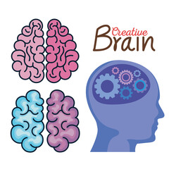 creative brain lettering