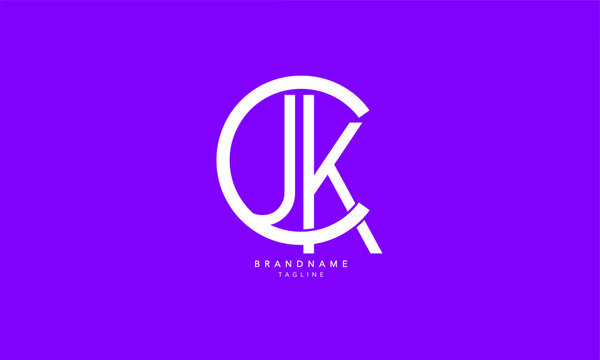 Alphabet letters Initials Monogram logo CJK, CJ, JK