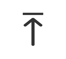 Arrow vector icon isolated on transparent background, up arrow transparency logo concept