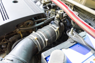 Temporary air hose car repair, Car maintenance service.