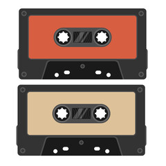 Cassette concept red and cream vintage old retro vector