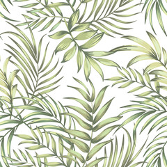 Tropische bladeren vector patroon. zomer botanische illustratie voor kleding, dekking, print, illustratie ontwerp.