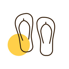 Flip Flops flat vector icon. Summer sign