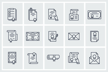 Set of Legal Documents icon. Legal Documents pack symbol template for graphic and web design collection logo vector illustration