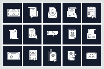 Set of Legal Documents icon. Legal Documents pack symbol template for graphic and web design collection logo vector illustration