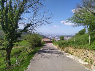 views of Mount Pagasarri in spring in Bilbao, Basque Country, Spain
