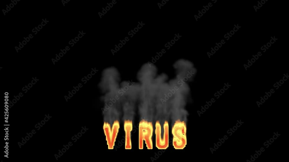 Poster burning word 