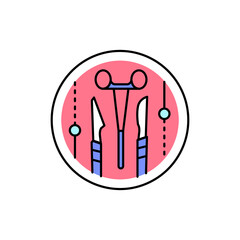 Surgery color line icon. Pictogram for web page, mobile app