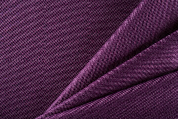dense purple upholstery fabric, pleated drape