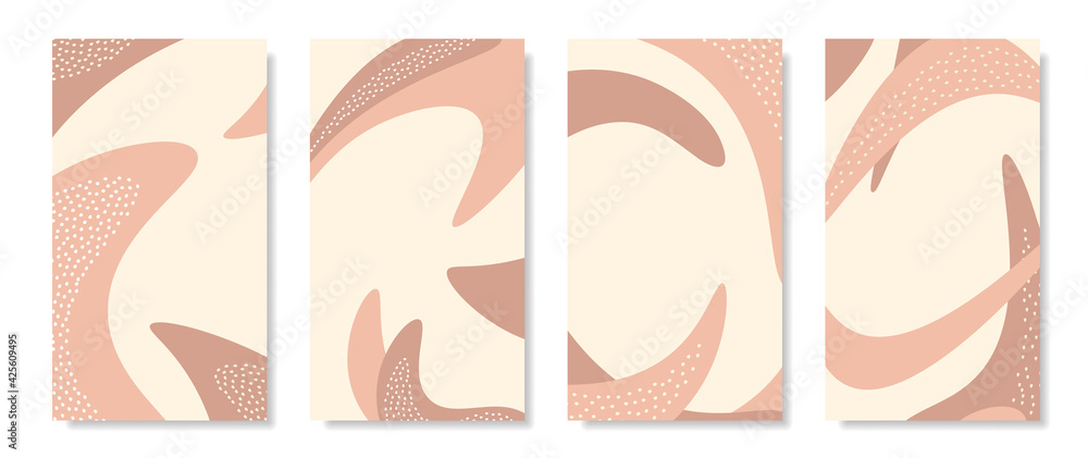 Poster liquid shape story template. mobile vertical abstract banner.