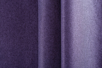 thick lilac upholstery fabric, pleated drapery, background