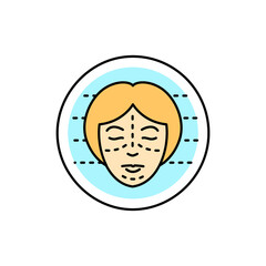 Plastic surgery color line icon. Pictogram for web page, mobile app