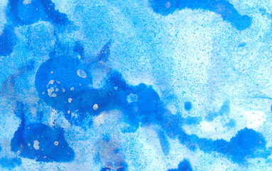 Abstract art background blue liquid paint watercolor technique illustration
