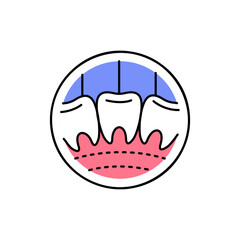 Stomatology color line icon. Pictogram for web page, mobile app