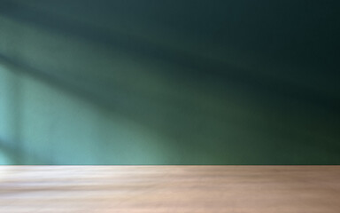 Place for your product. 3D rendering of empty room with wooden floor for advertisement.