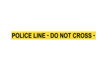 Caution tape that reads police line do not cross as repeating pattern vector
