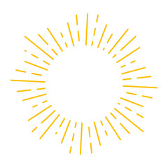 Sunburst or starburst cirlce frame in vector